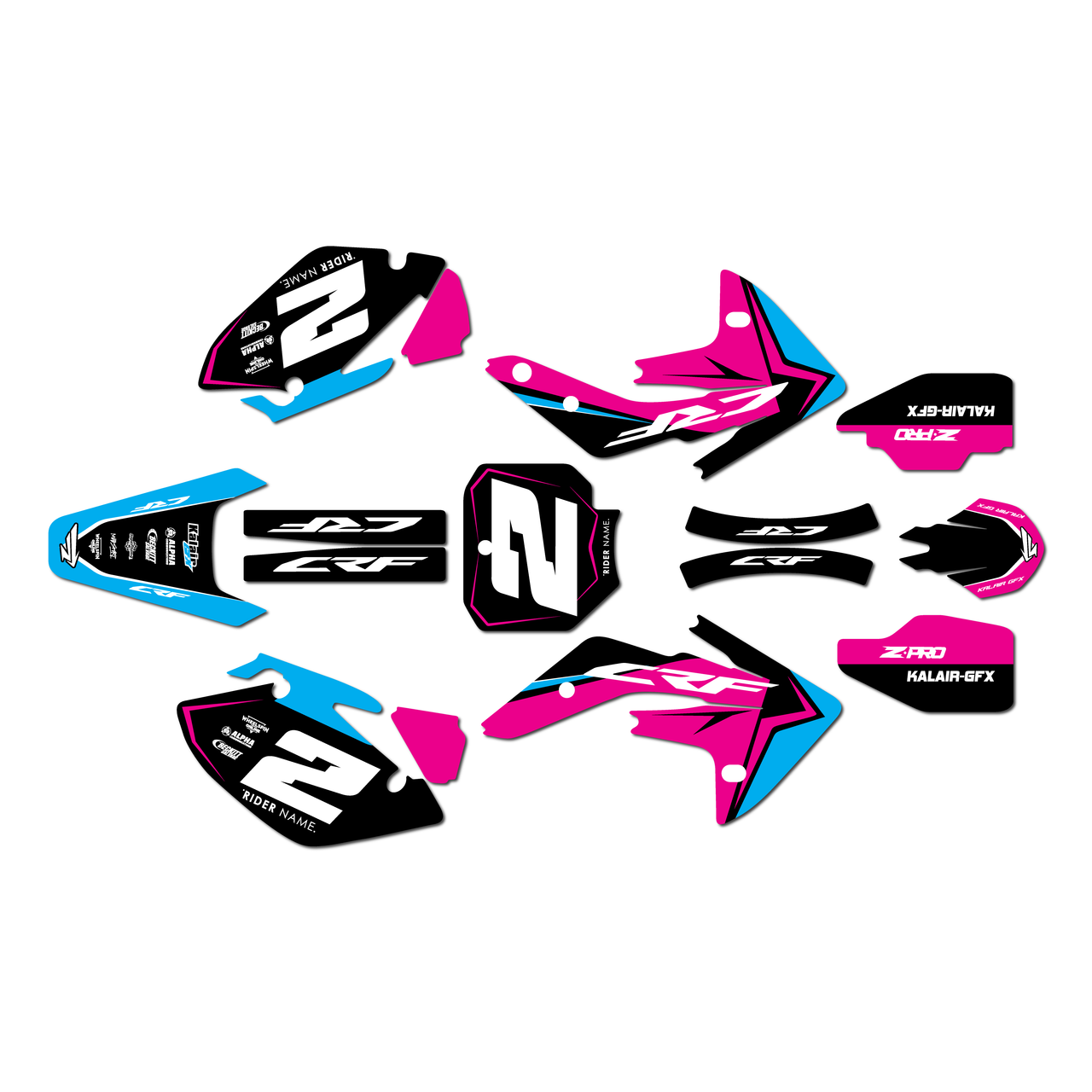 Honda CRF150R Graphics Kit (2007-2026) Lightning | KalairGFX