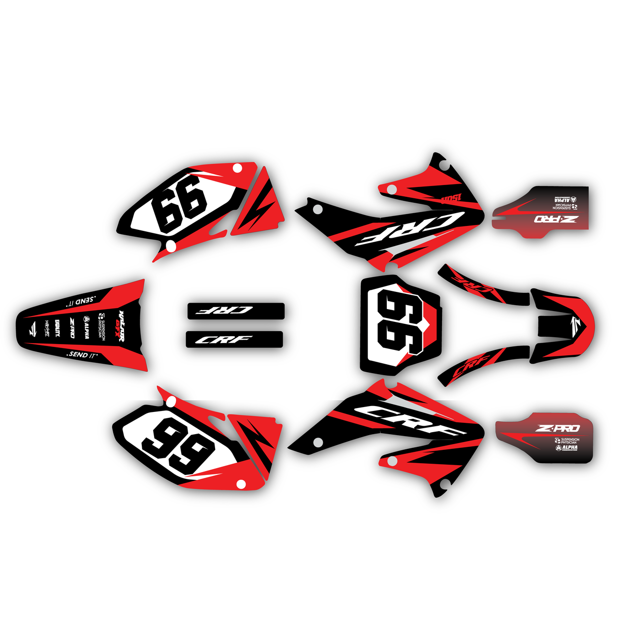 Honda CRF450R Graphics Kit (2002-2004) Division | KalairGFX