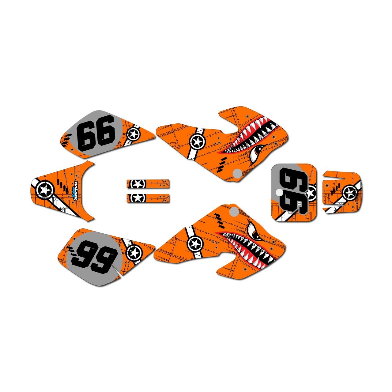 Honda XR50 Graphics Kit (2000-2003) Predator | KalairGFX