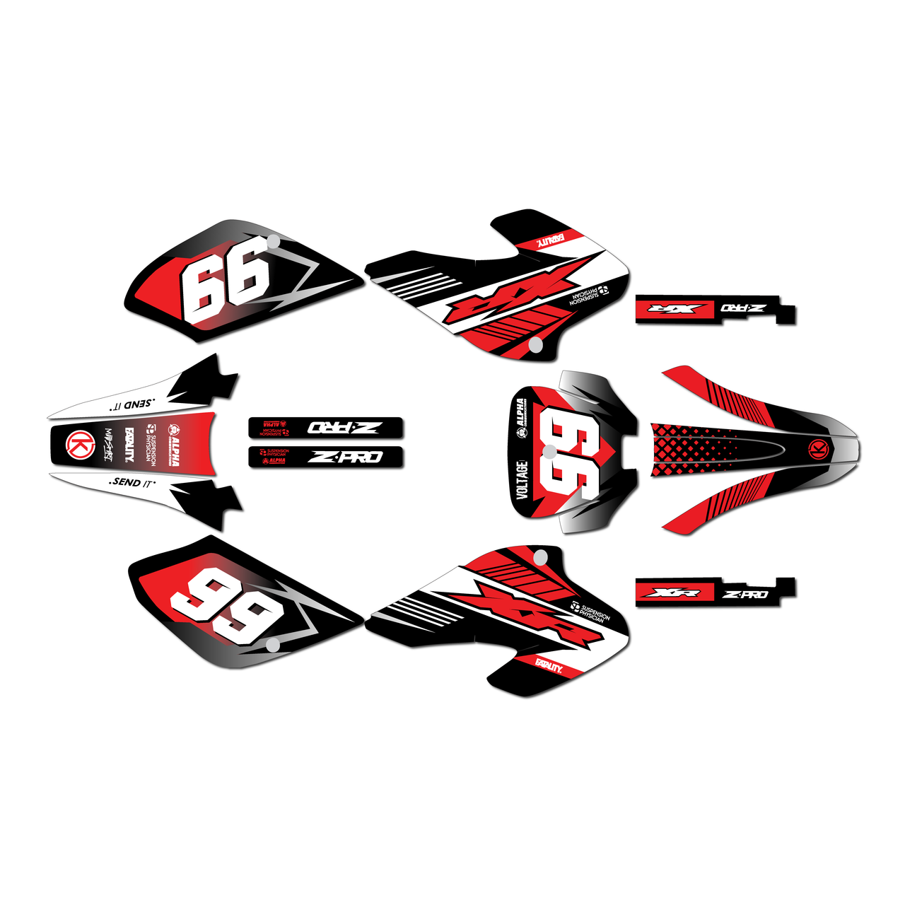Honda XR80 Graphics Kit (2001-2003) Turbo | KalairGFX