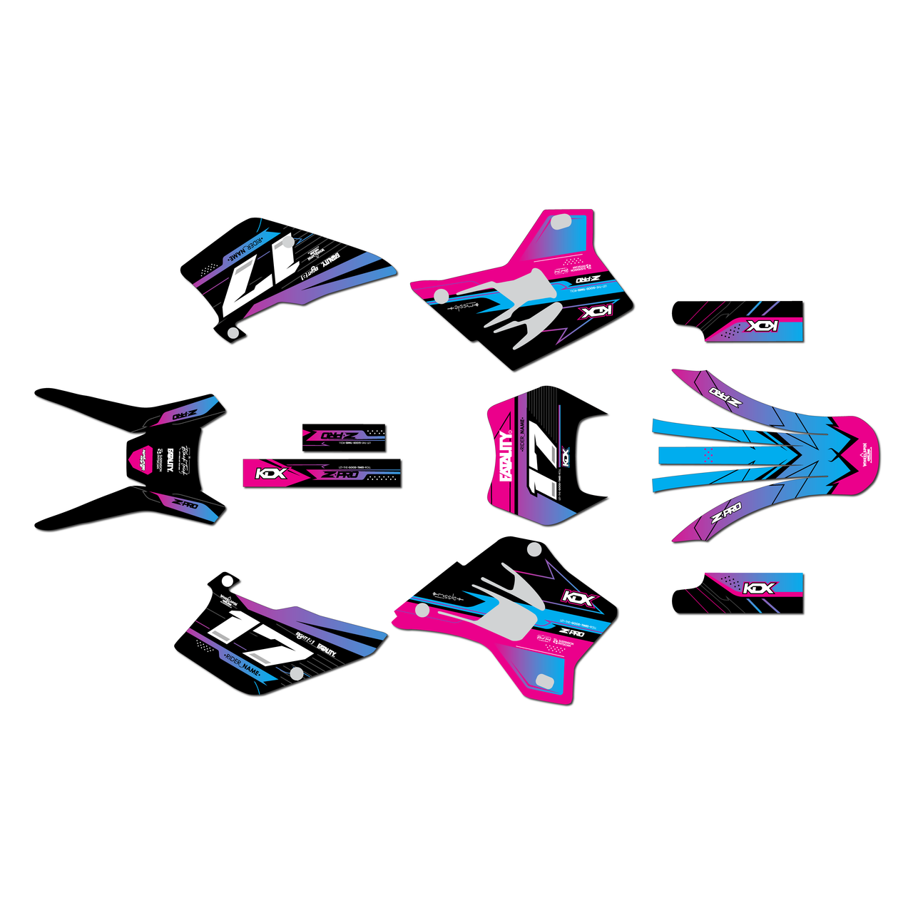 Kawasaki KDX200 Graphics Kit (1995-2008) Axis | KalairGFX