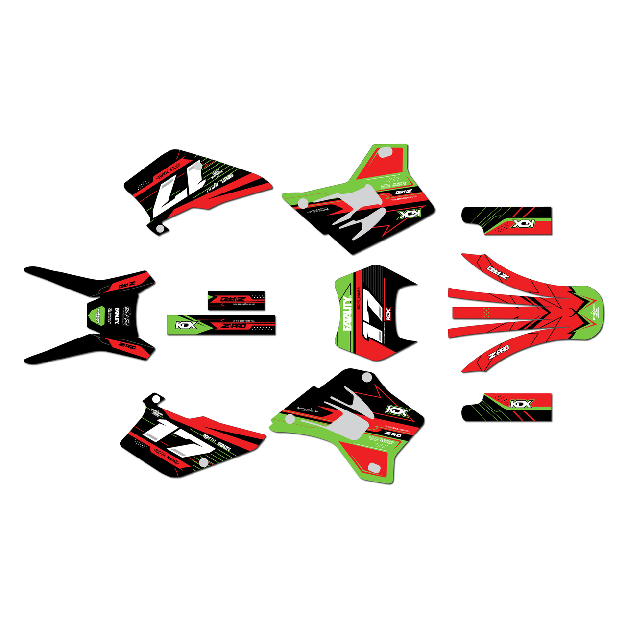 Kawasaki KDX200 Graphics Kit (1995-2008) Axis | KalairGFX