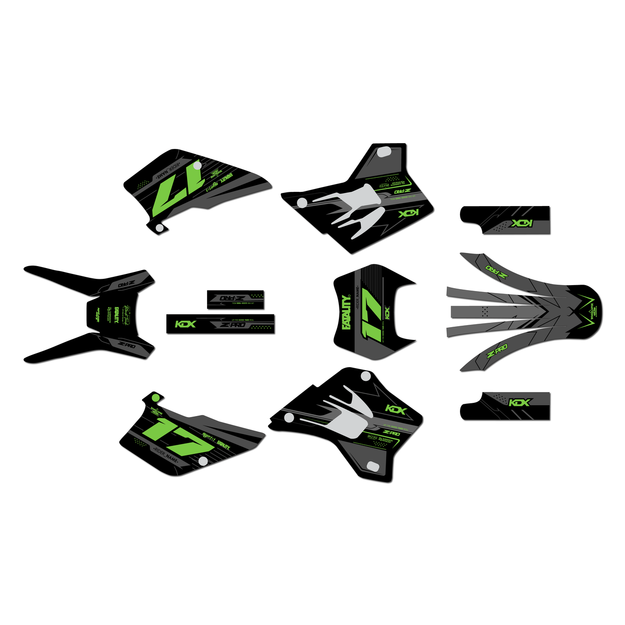 Kawasaki KDX220 Graphics Kit (1995-2008) Axis | KalairGFX