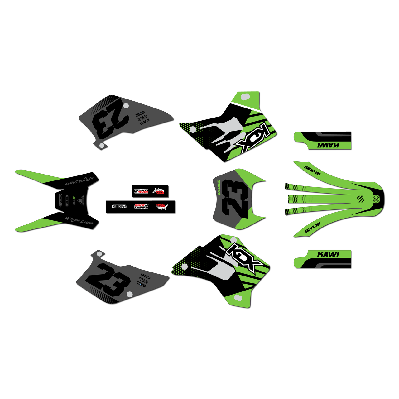 Kawasaki KDX220 Graphics Kit (1995-2008) Oem | KalairGFX