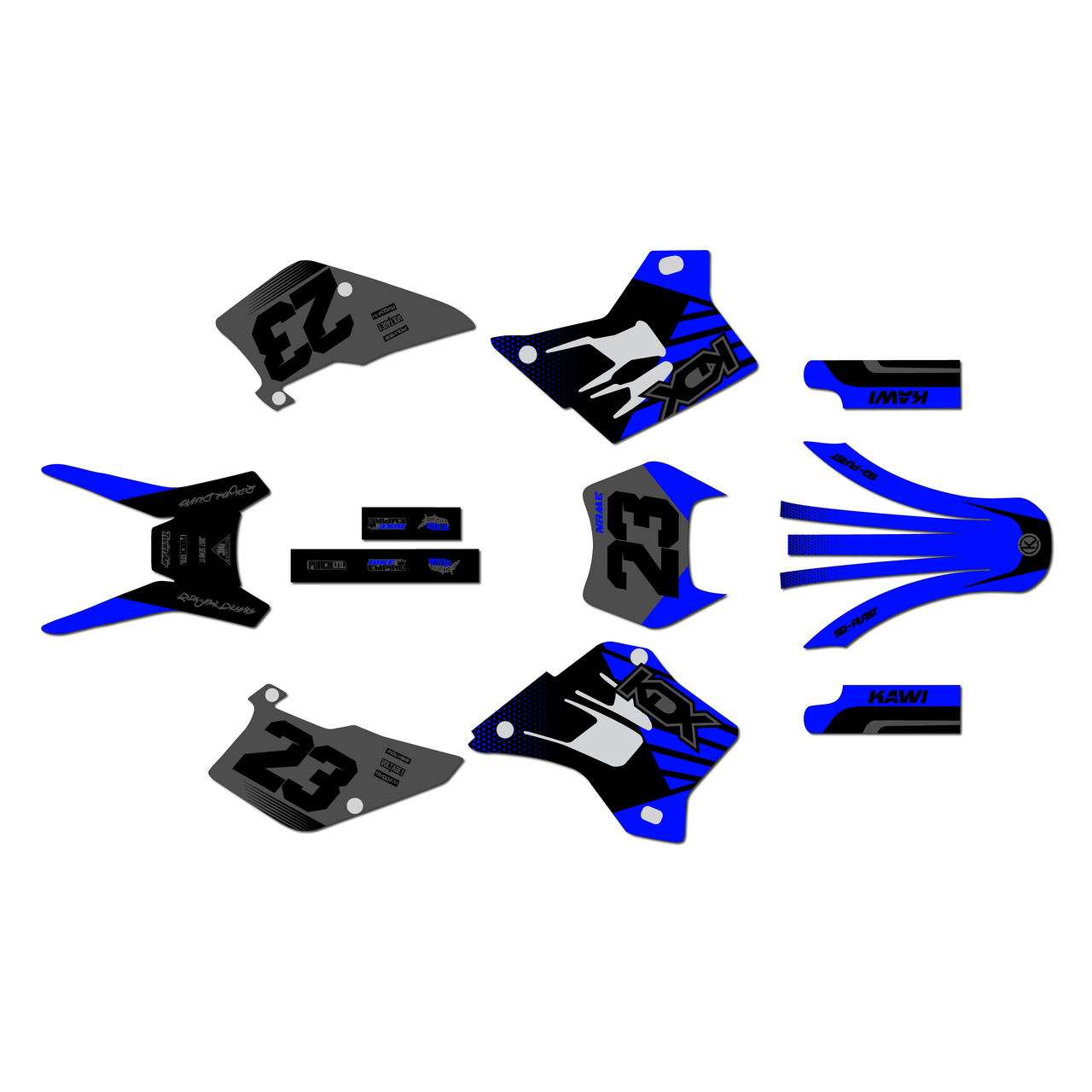 Kawasaki KDX220 Graphics Kit (1995-2008) Oem | KalairGFX