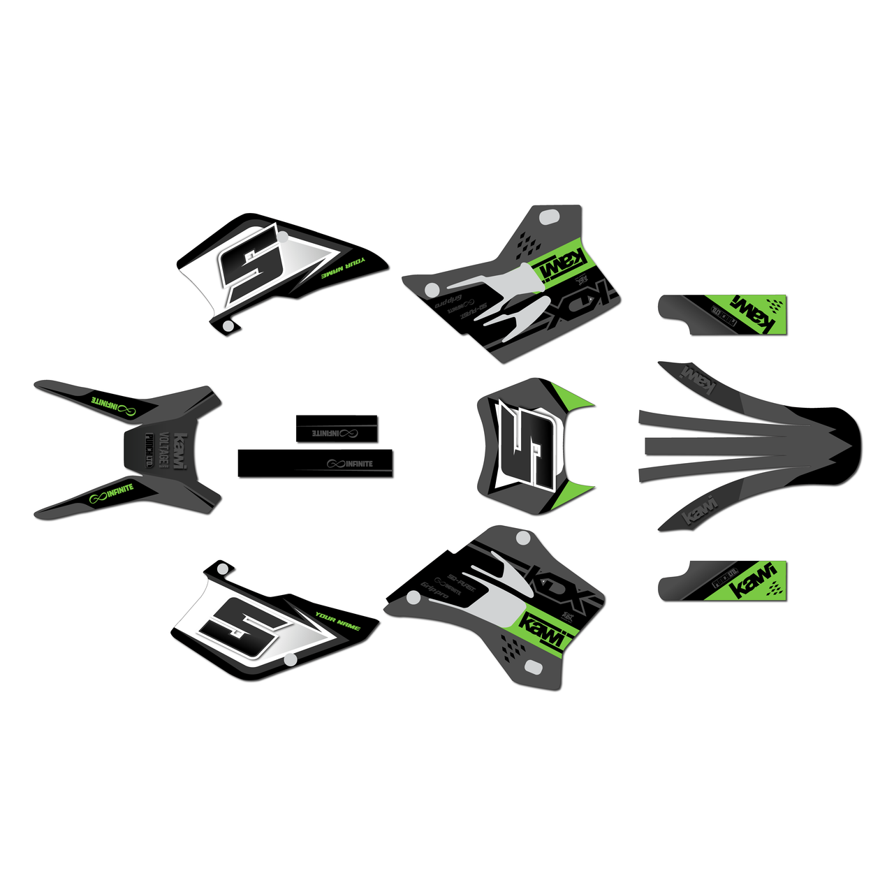 ペイント Kawasaki KDX200 Graphics Kit (1995-2008) Venom | KalairGFX