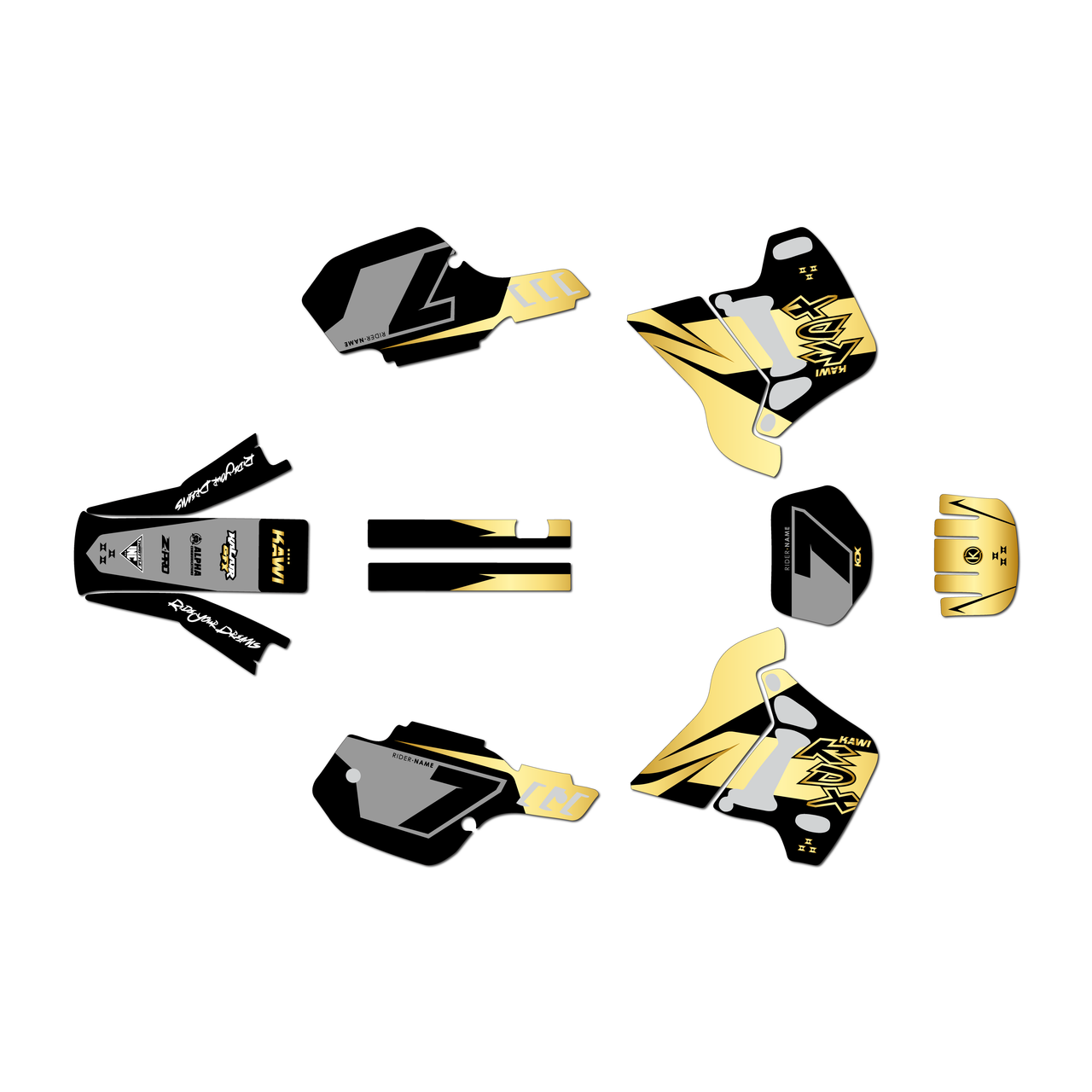 Kawasaki KDX200 Graphics Kit (1991-1994) Legend | KalairGFX