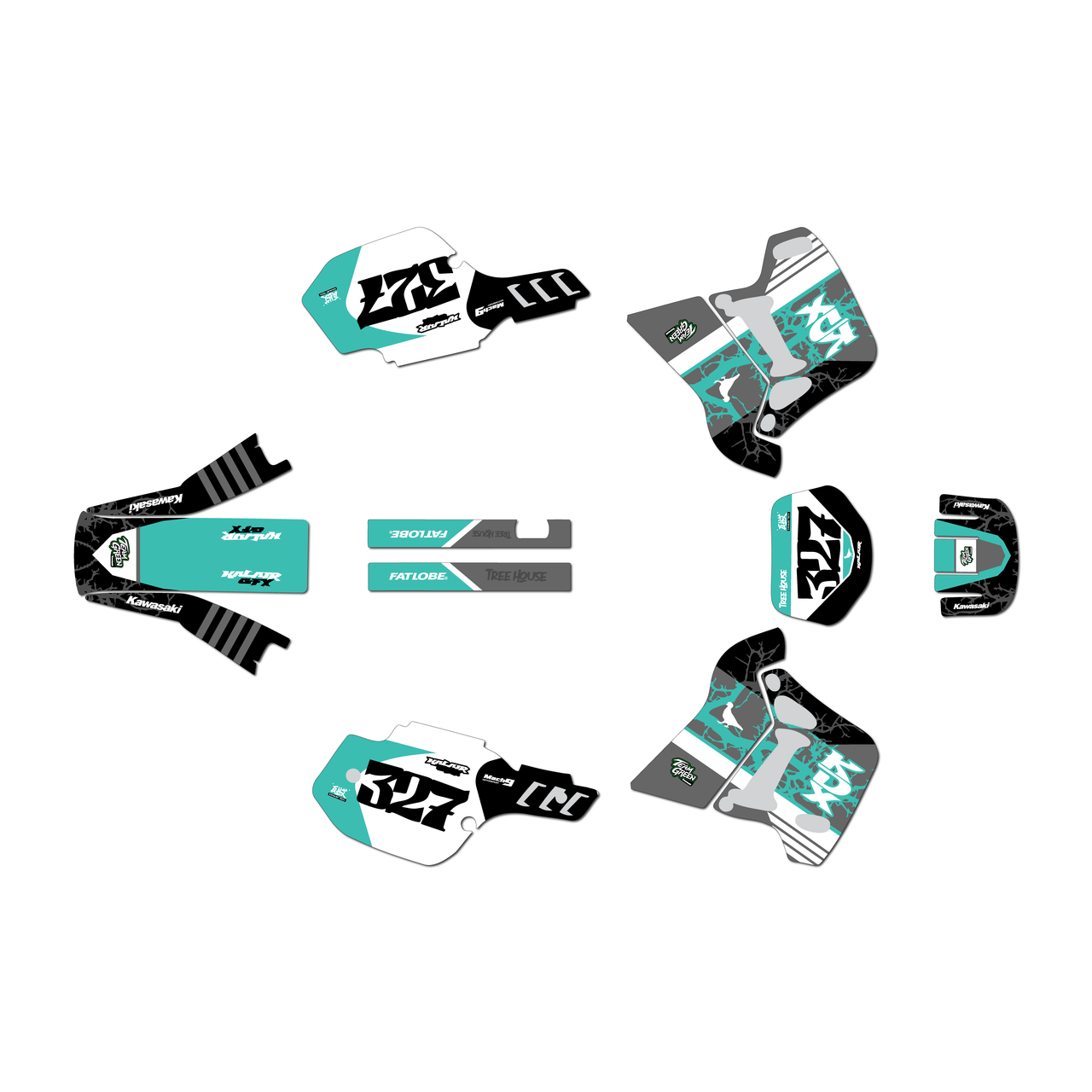 Kawasaki KDX200 Graphics Kit (1991-1994) Rail | KalairGFX