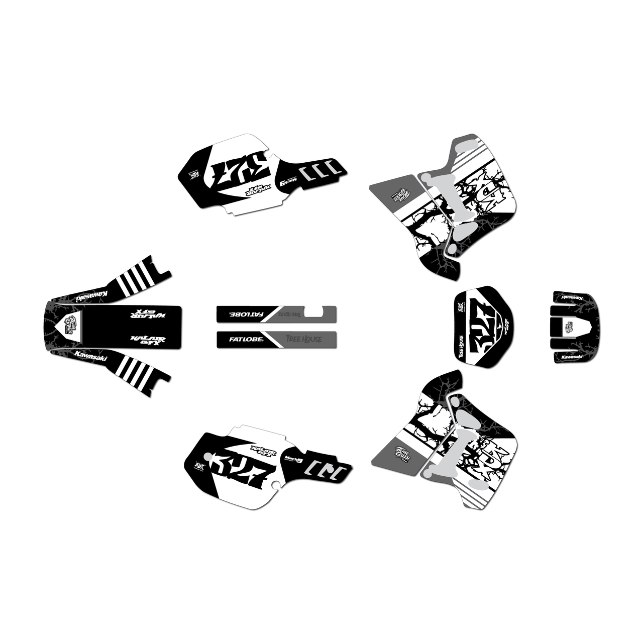 Kawasaki KDX200 Graphics Kit (1991-1994) Rail | KalairGFX