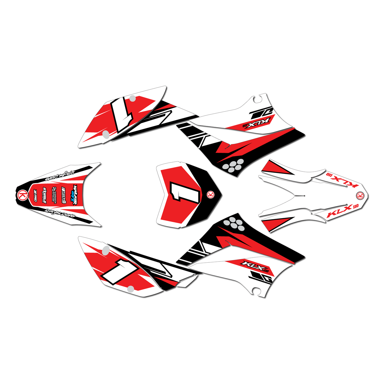 Kawasaki KLX110 Graphics Kit (2010-2026) Blazing | KalairGFX