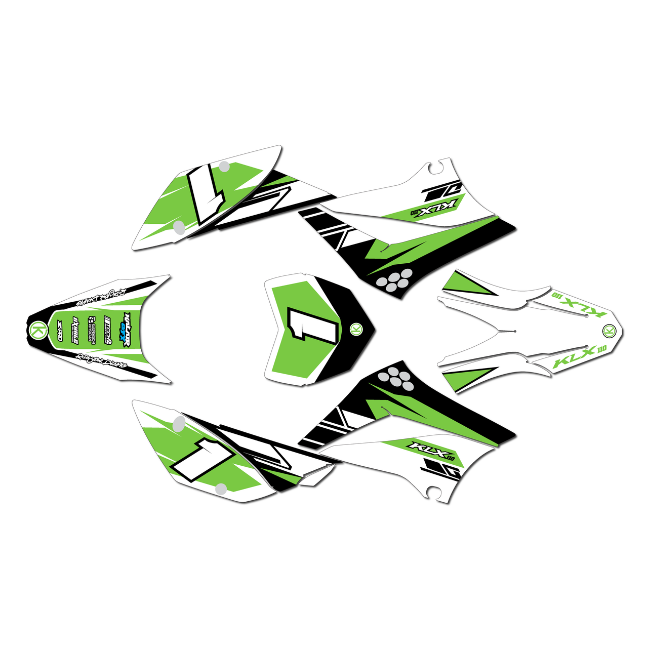 Kawasaki KLX110 Graphics Kit (2010-2026) Blazing | KalairGFX