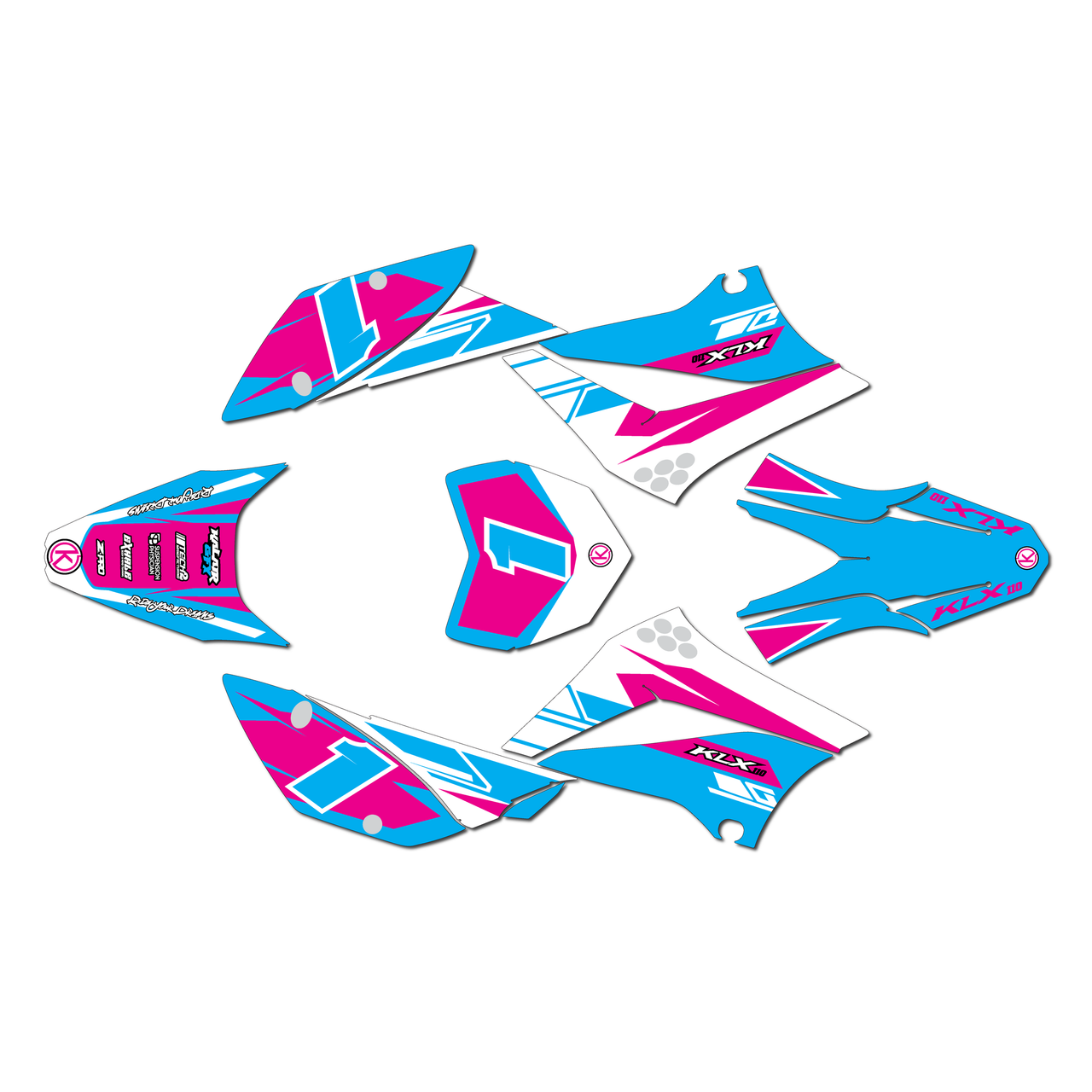Kawasaki KLX110 Graphics Kit (2010-2026) Blazing | KalairGFX