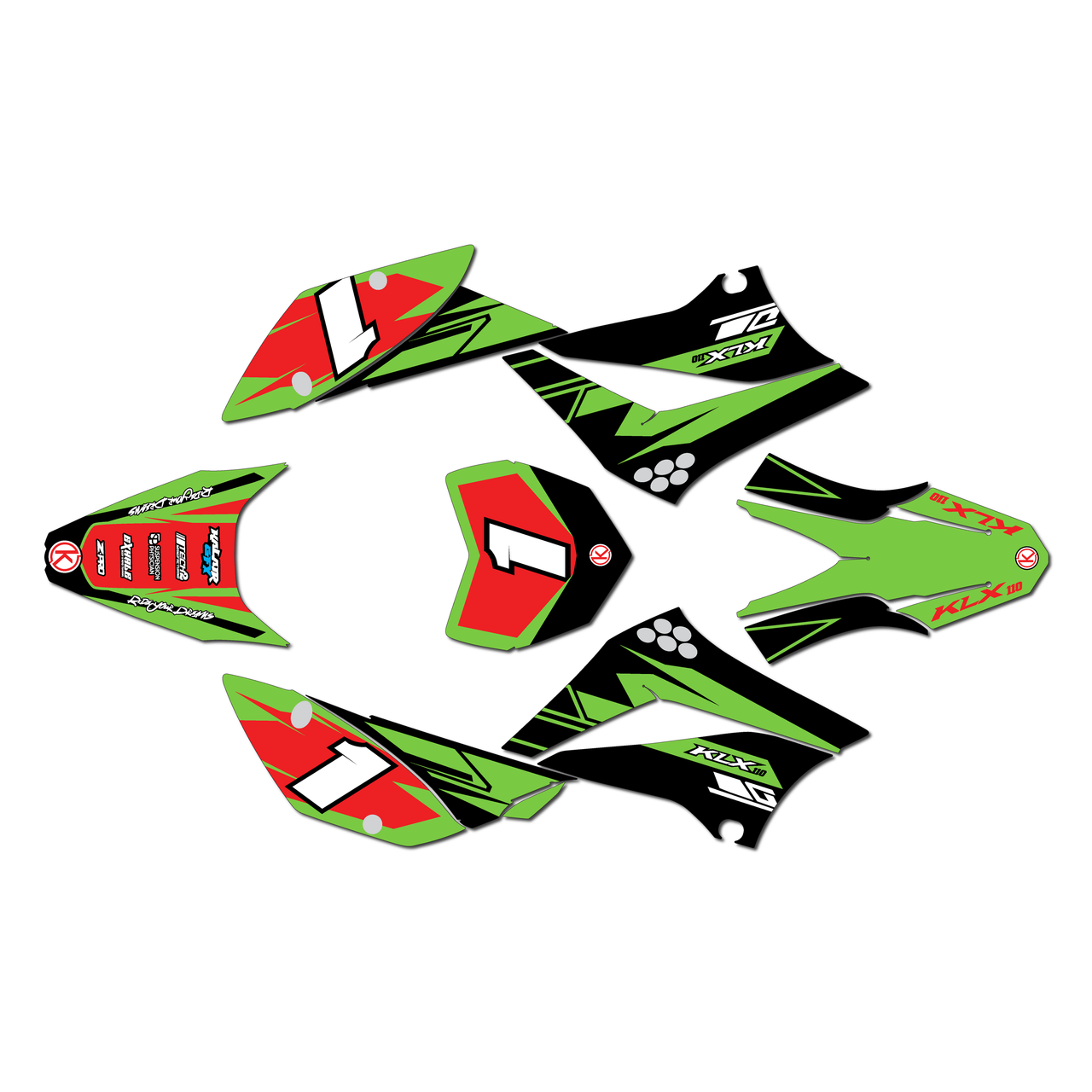Kawasaki KLX110 Graphics Kit (2010-2026) Blazing | KalairGFX