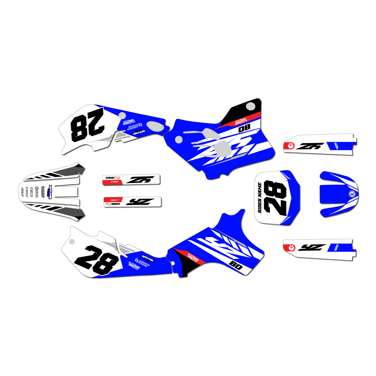 trangakayaページ Yamaha YZ80 (1993-2001) Factory Series Graphics kits Kalairgfx