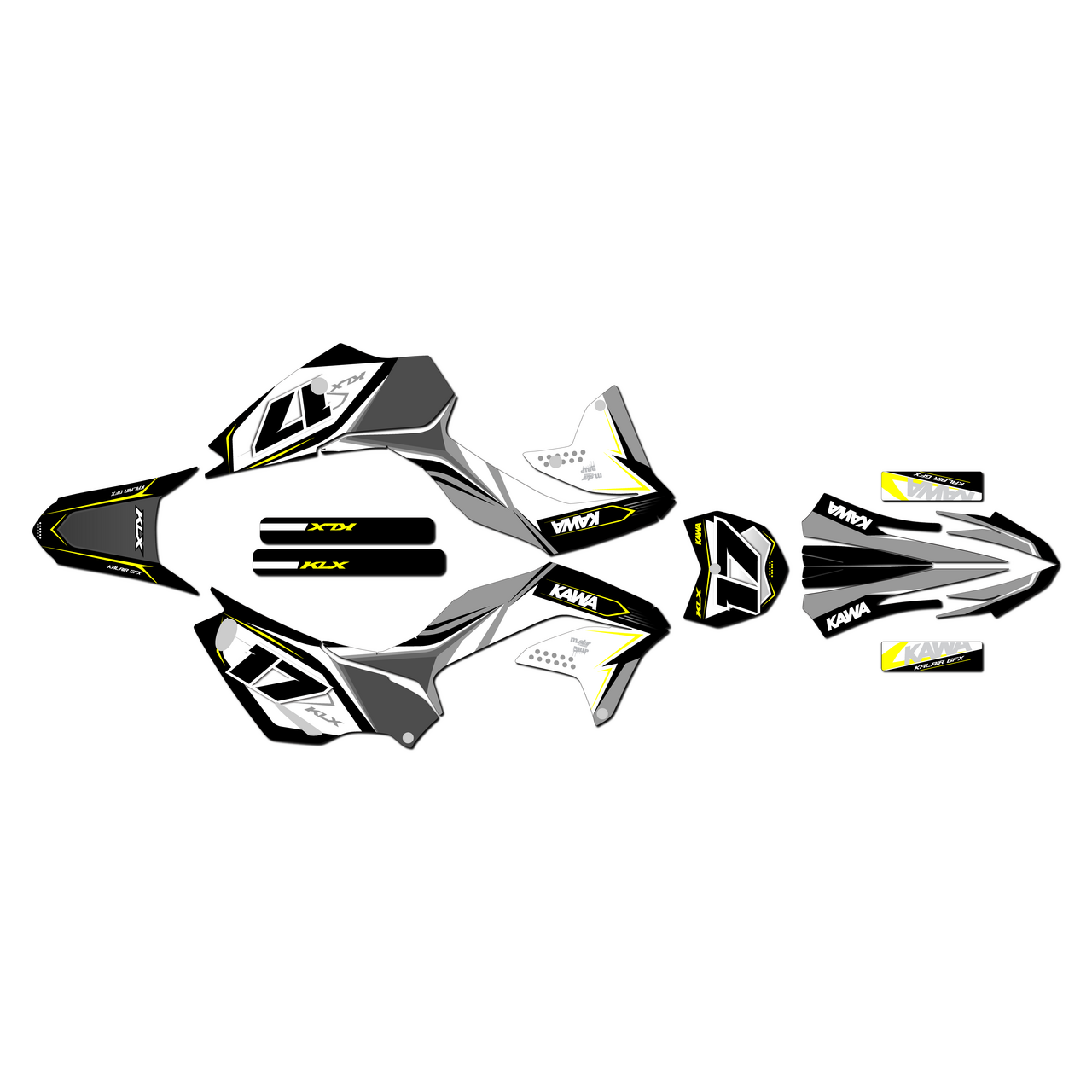 Kawasaki KLX230R Graphics Kit (2020-2024) Stellar |