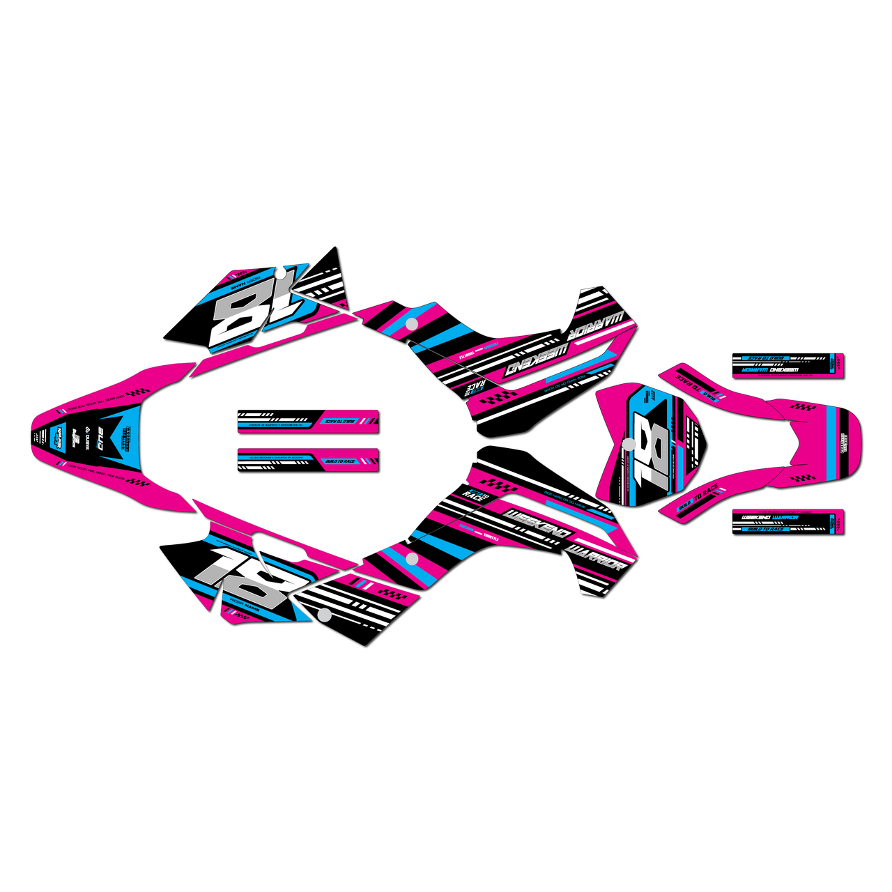 Kawasaki KLX140 Graphics Kit (2008-2018) Warrior | KalairGFX