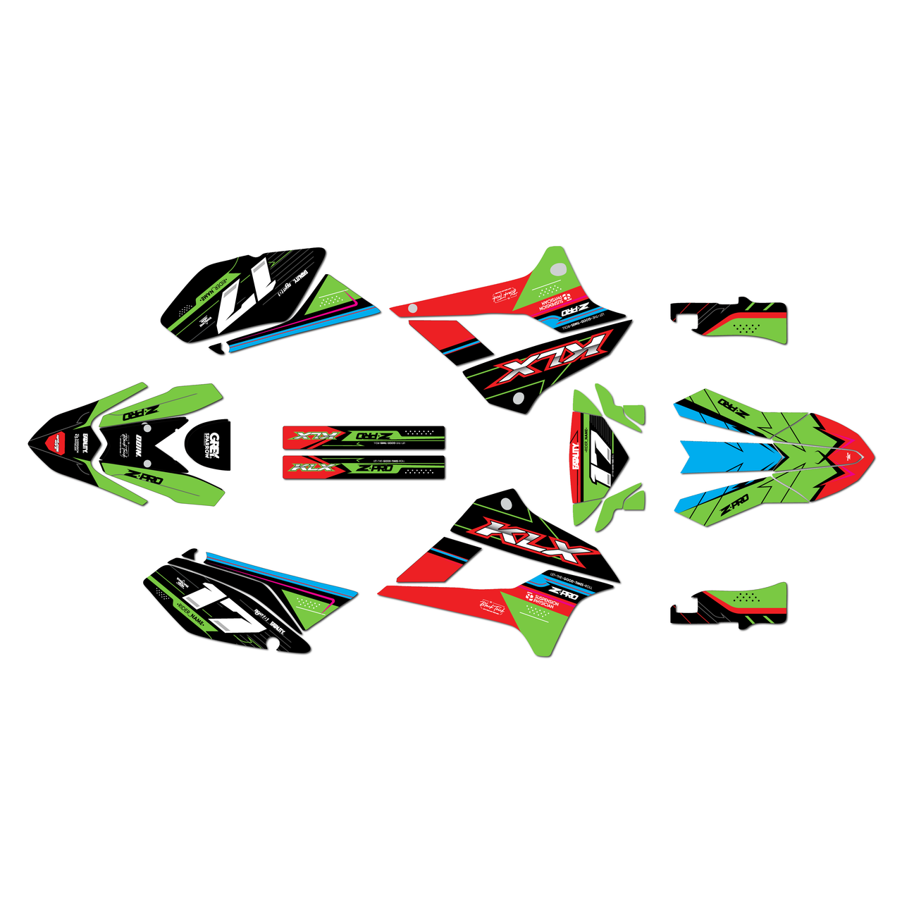 Kawasaki KLX250 Graphics Kit (2008-2020) Axis | KalairGFX