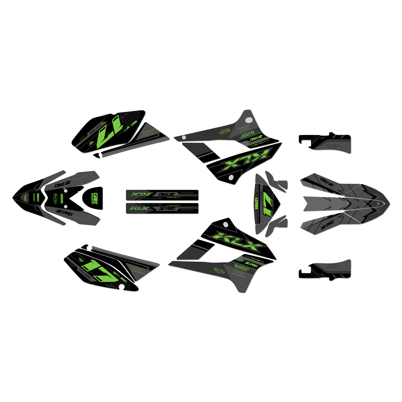 Kawasaki KLX250 Graphics Kit (2008-2020) Axis | KalairGFX
