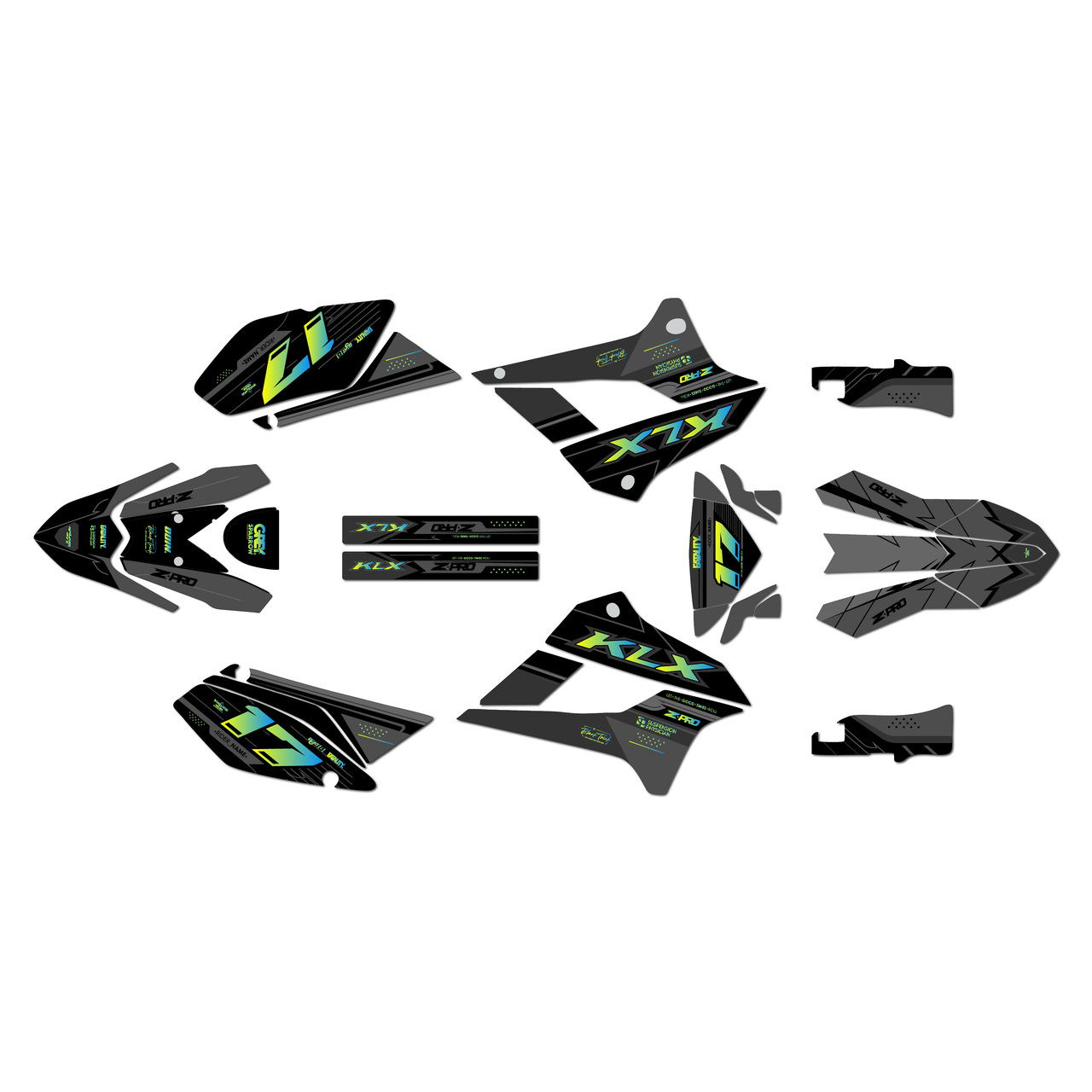 Kawasaki KLX250 Graphics Kit (2008-2020) Axis | KalairGFX