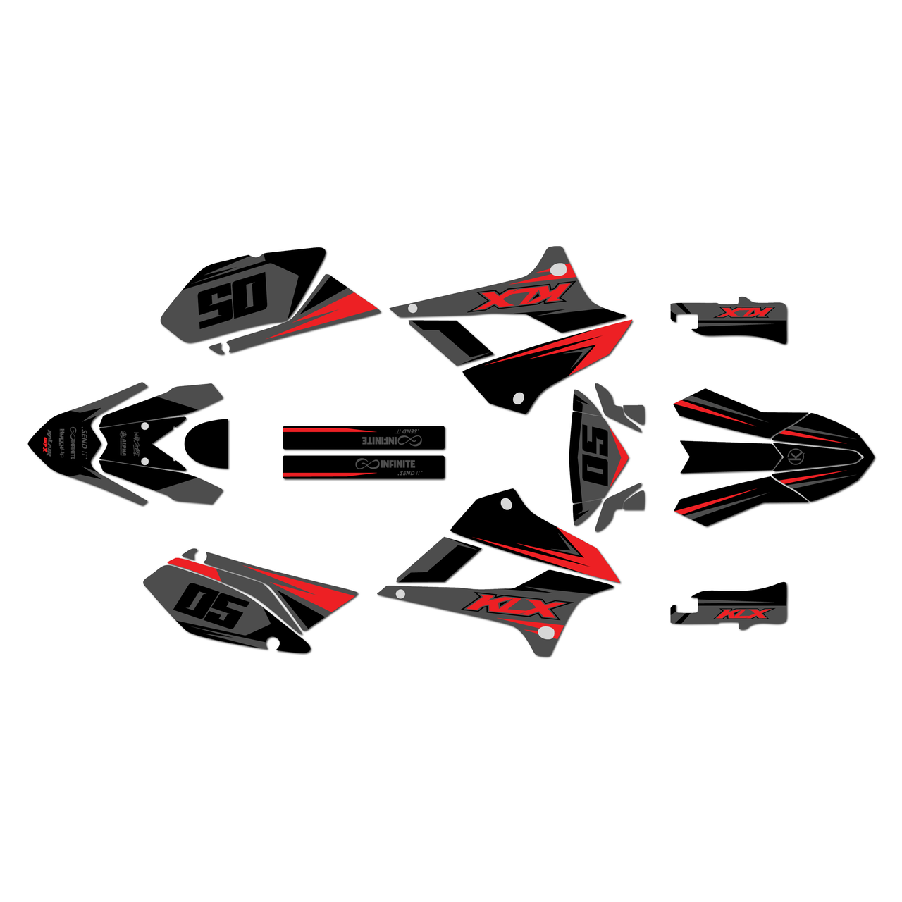 Kawasaki KLX300SM Graphics Kit (2021-2023) Quantum |
