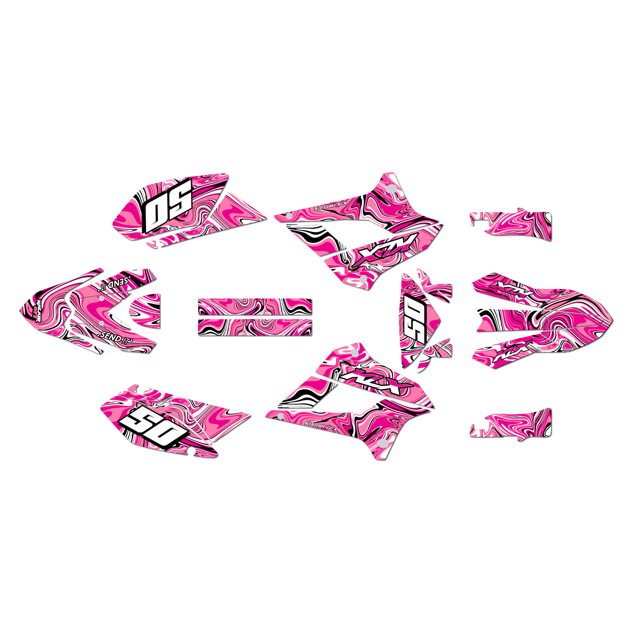 Kawasaki KLX250 Graphics Kit (2008-2020) Snagged | KalairGFX