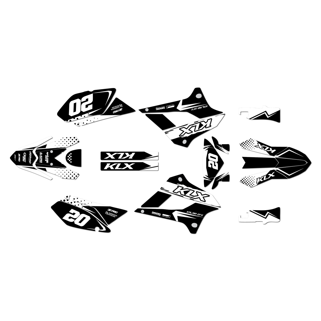 Kawasaki KLX300SM Graphics Kit (2021-2023) Spear | KalairGFX