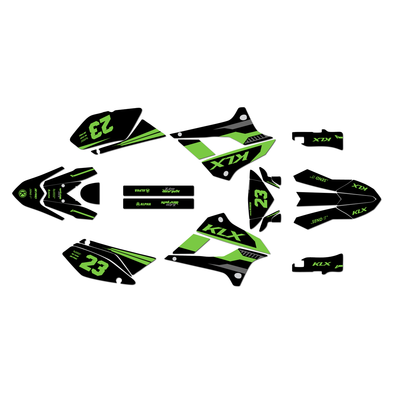 Kawasaki KLX250 Graphics Kit (2008-2020) Viper | KalairGFX