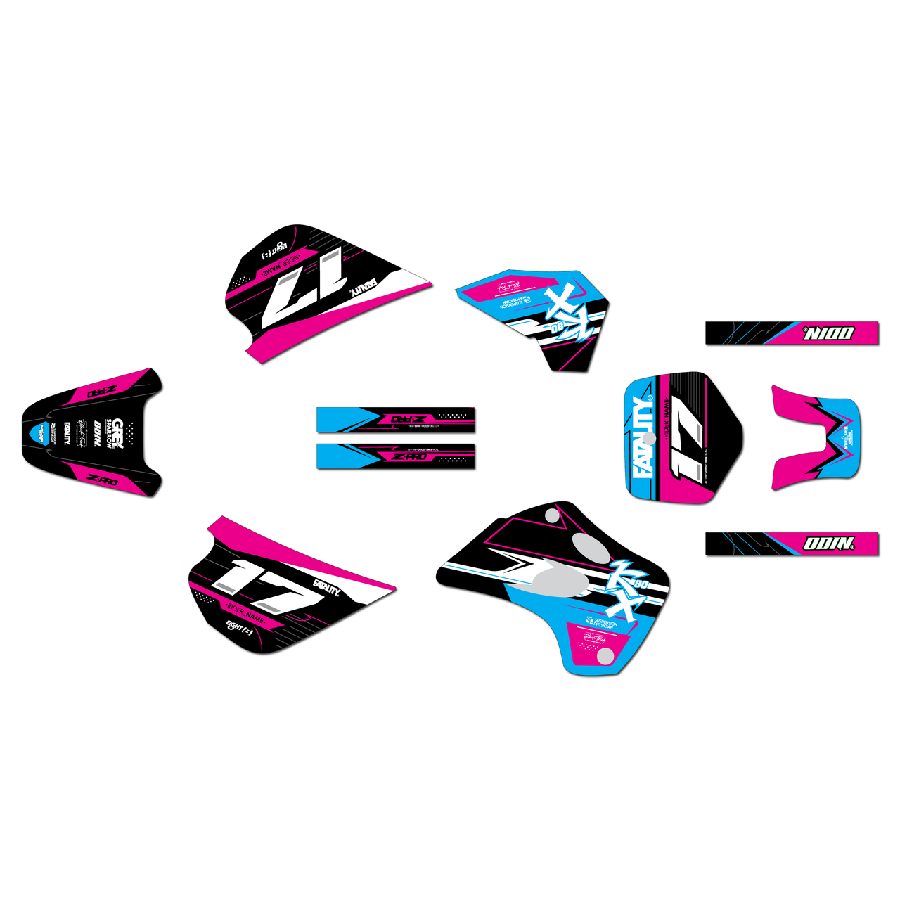 Kawasaki KX80 Graphics Kit (1994-1997) Axis | KalairGFX