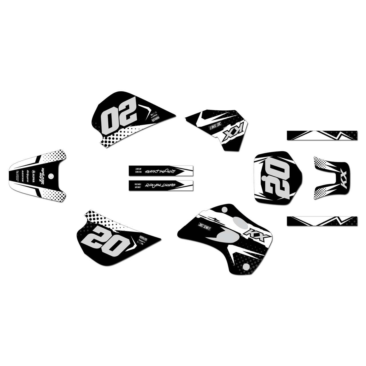Kawasaki KX80 Graphics Kit (1994-1997) Spear | KalairGFX