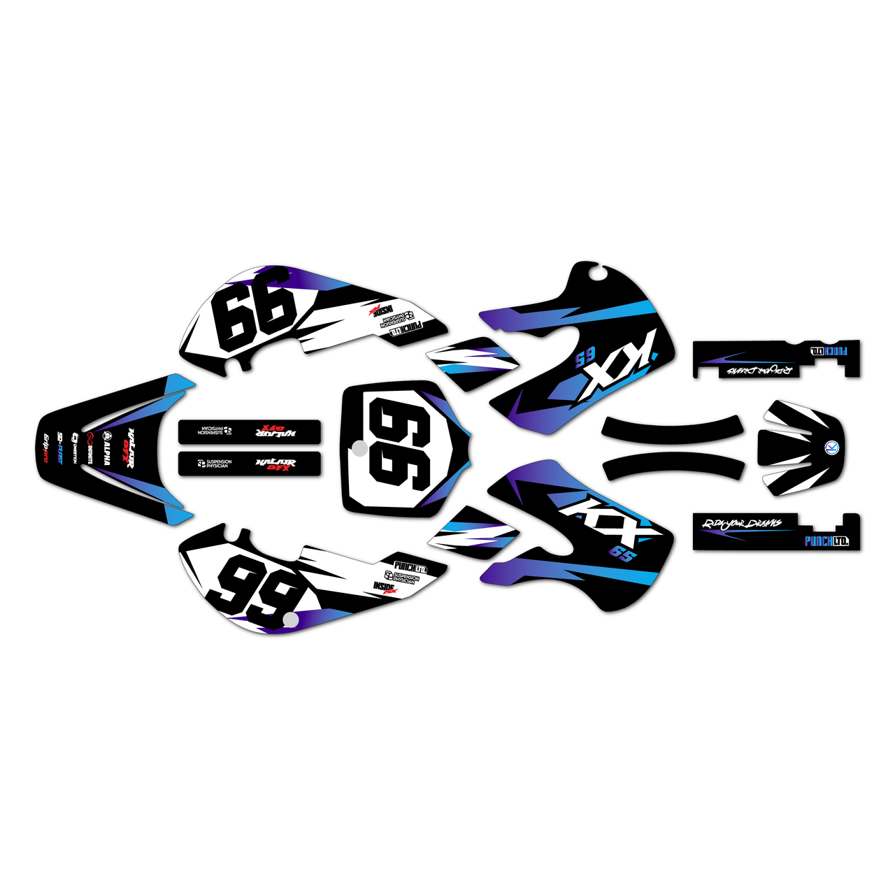 Kawasaki KX65 Graphics Kit (1999-2026) Division | KalairGFX