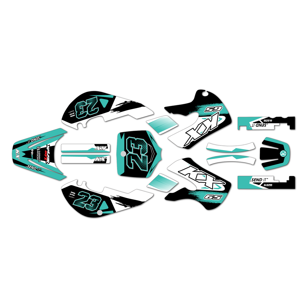 Kawasaki KX65 Graphics Kit (1999-2026) Evader | KalairGFX
