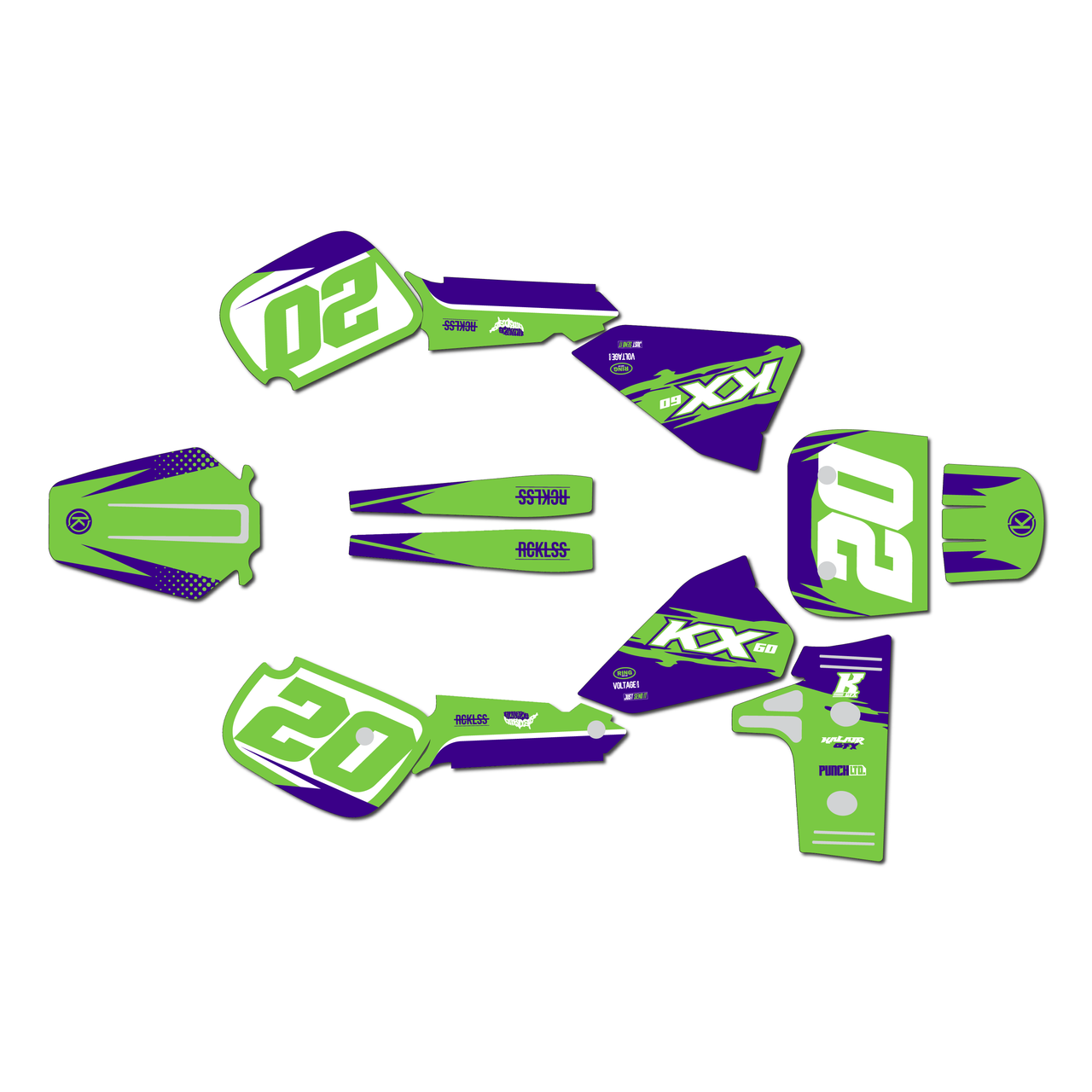 Kawasaki KX60 Graphics Kit (1984-2004) Spear | KalairGFX