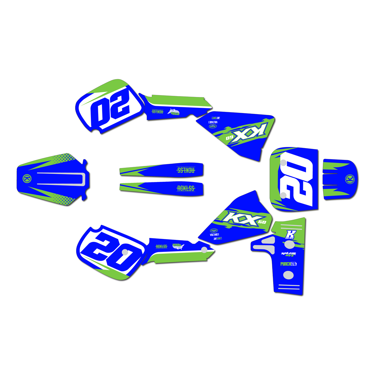 Kawasaki KX60 Graphics Kit (1984-2004) Spear | KalairGFX