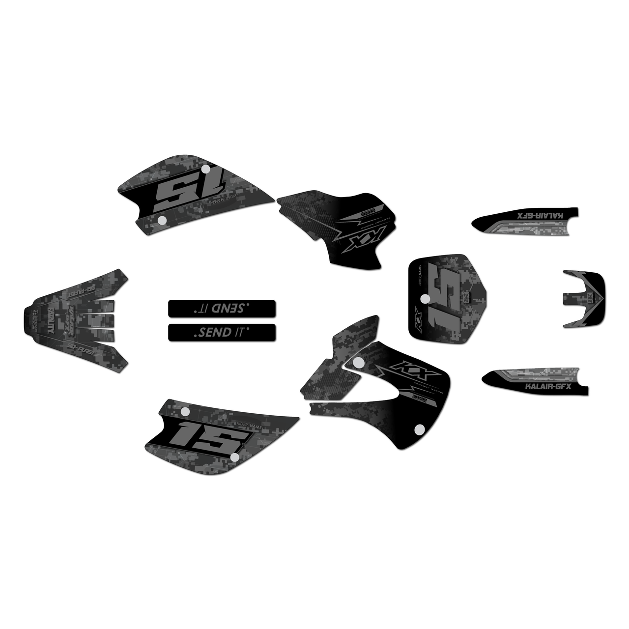 【蛍(けい)ページ】 Kawasaki KX80 Graphics Kit (1998-2004) Cyberware | KalairGFX