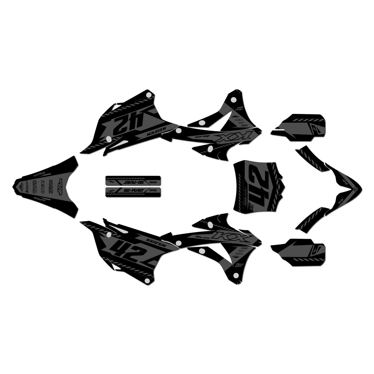 Kawasaki KX85 Graphics Kit (2014-2021) Lethal | KalairGFX