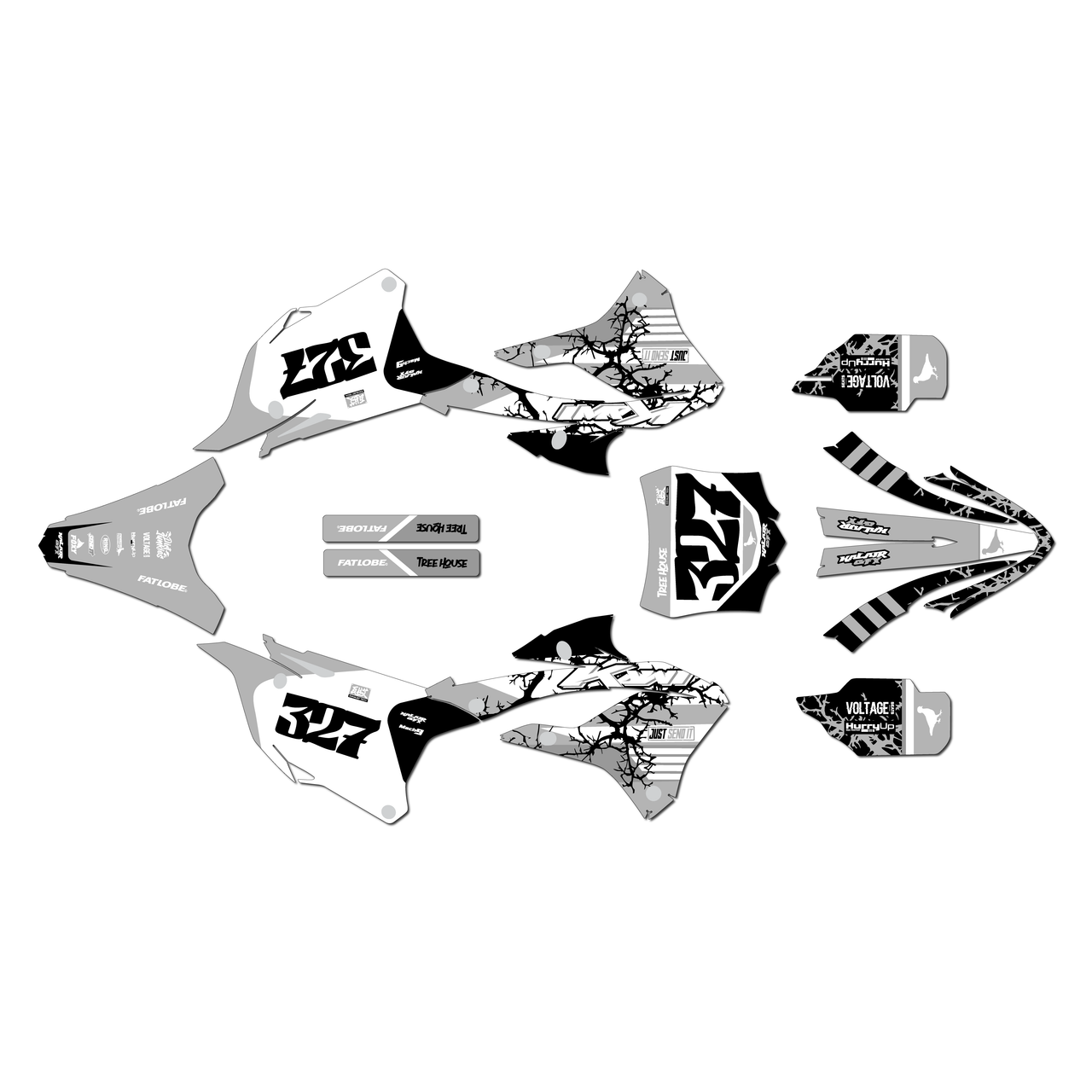 原画　セット Kawasaki KX112 Graphics Kit (2022-2025) Rail | KalairGFX