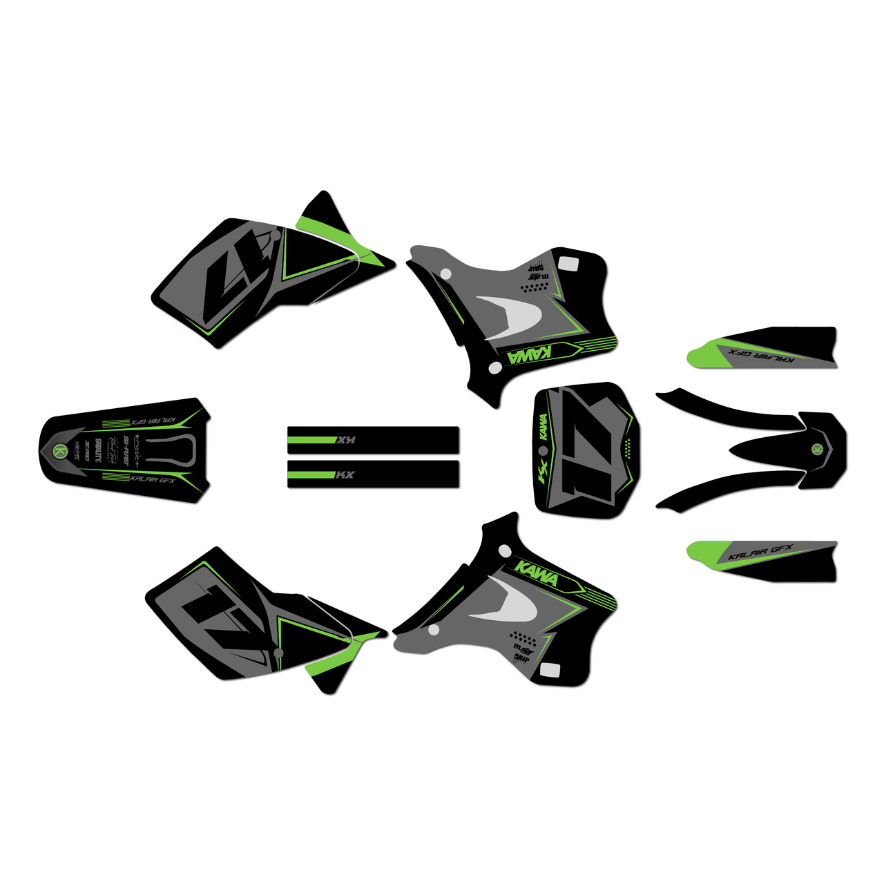 Kawasaki KX250 Graphics Kit (1995-1998) Stellar | KalairGFX