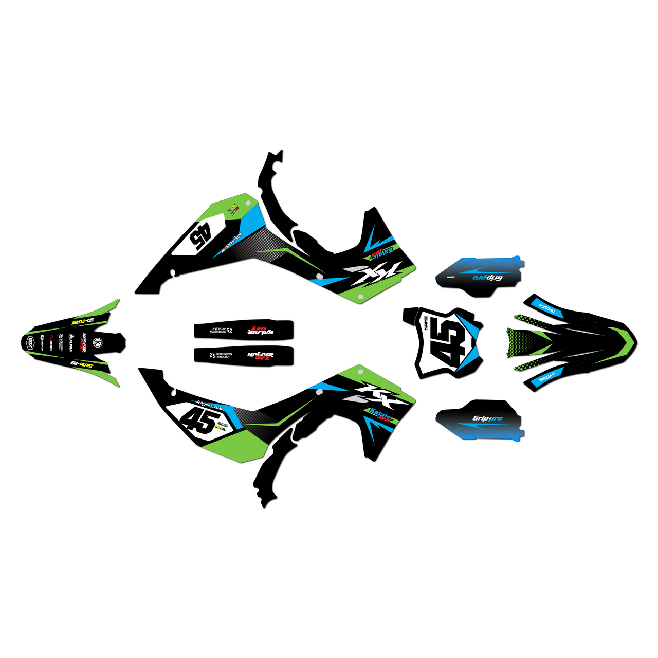 Kawasaki KX250 Graphics Kit (2025-2026) Division | KalairGFX