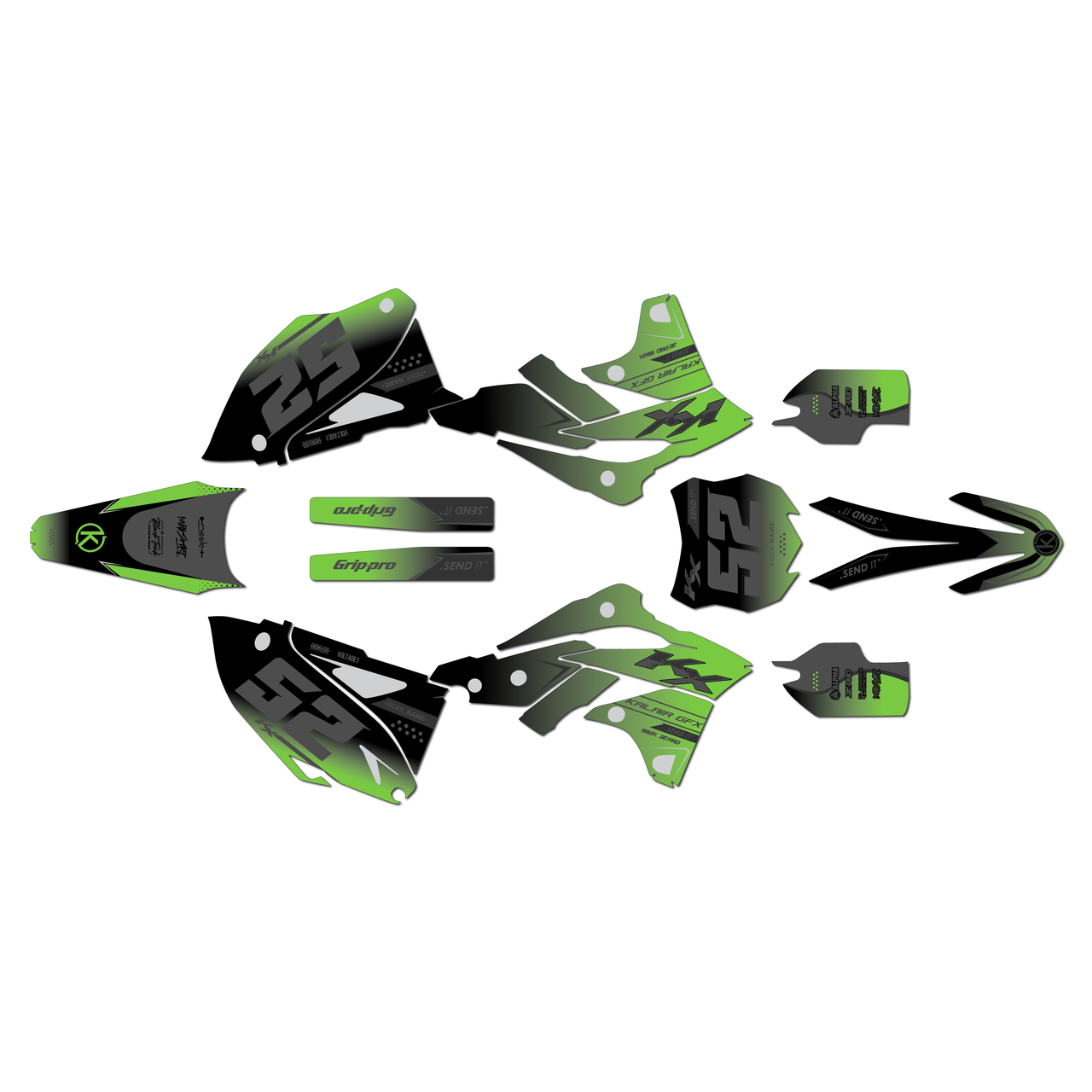 Kawasaki KX250F Graphics Kit (2013-2016) Ominous | KalairGFX