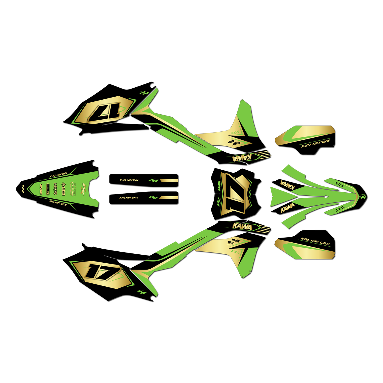 Kawasaki KX250F Graphics Kit (2017-2020) Stellar | KalairGFX