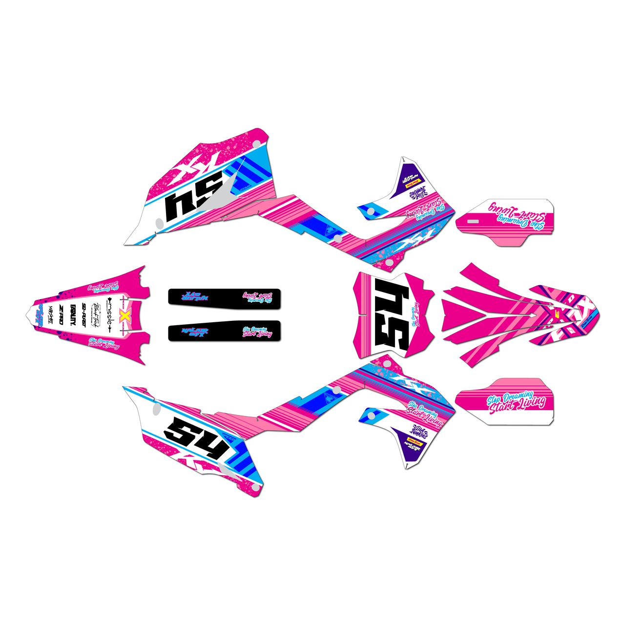 Kawasaki KX250 Graphics Kit (2021-2024) Split | KalairGFX