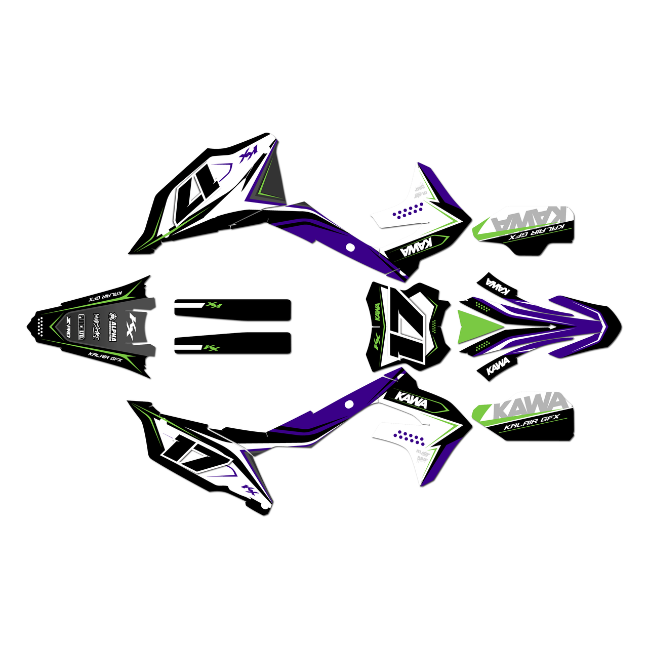 Kawasaki KX250 Graphics Kit (2021-2024) Stellar | KalairGFX