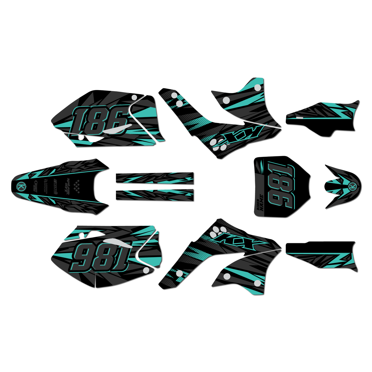 Kawasaki KX450F Graphics Kit (2006-2008) Twitch | KalairGFX
