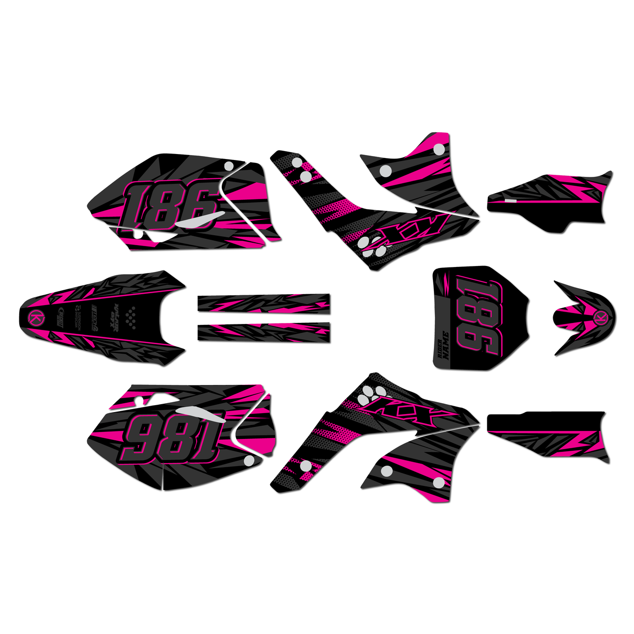 Kawasaki KX450F Graphics Kit (2006-2008) Twitch | KalairGFX