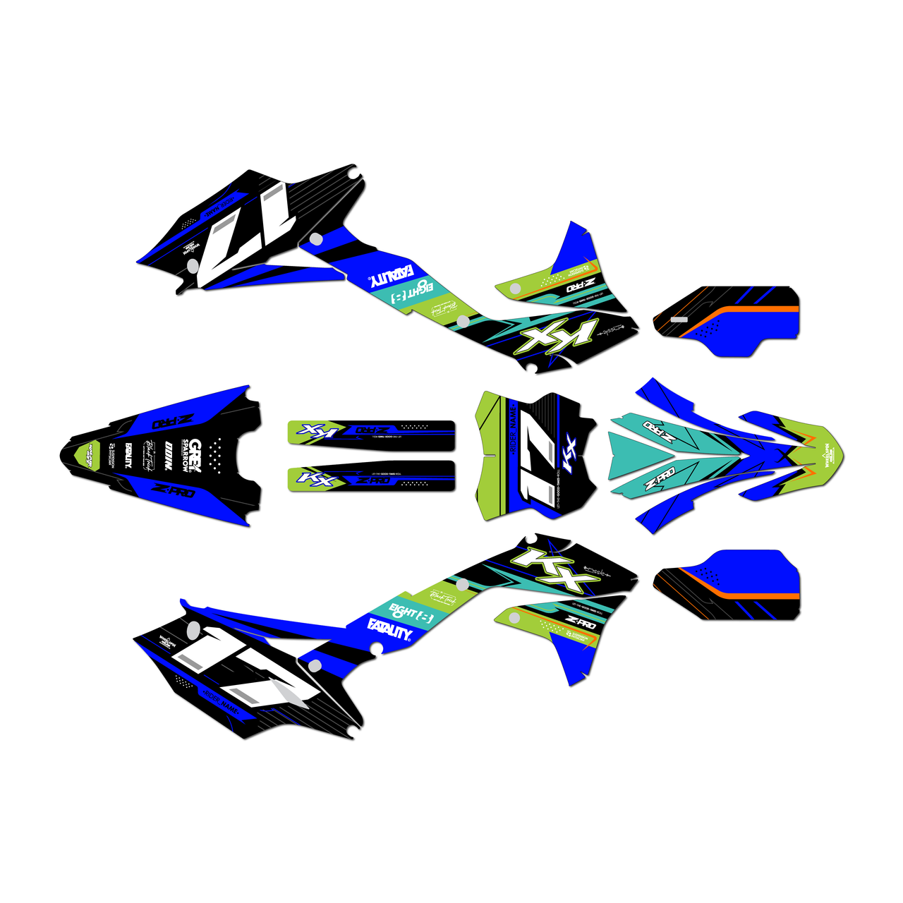 Kawasaki KX450F Graphics Kit (2016-2018) Axis | KalairGFX