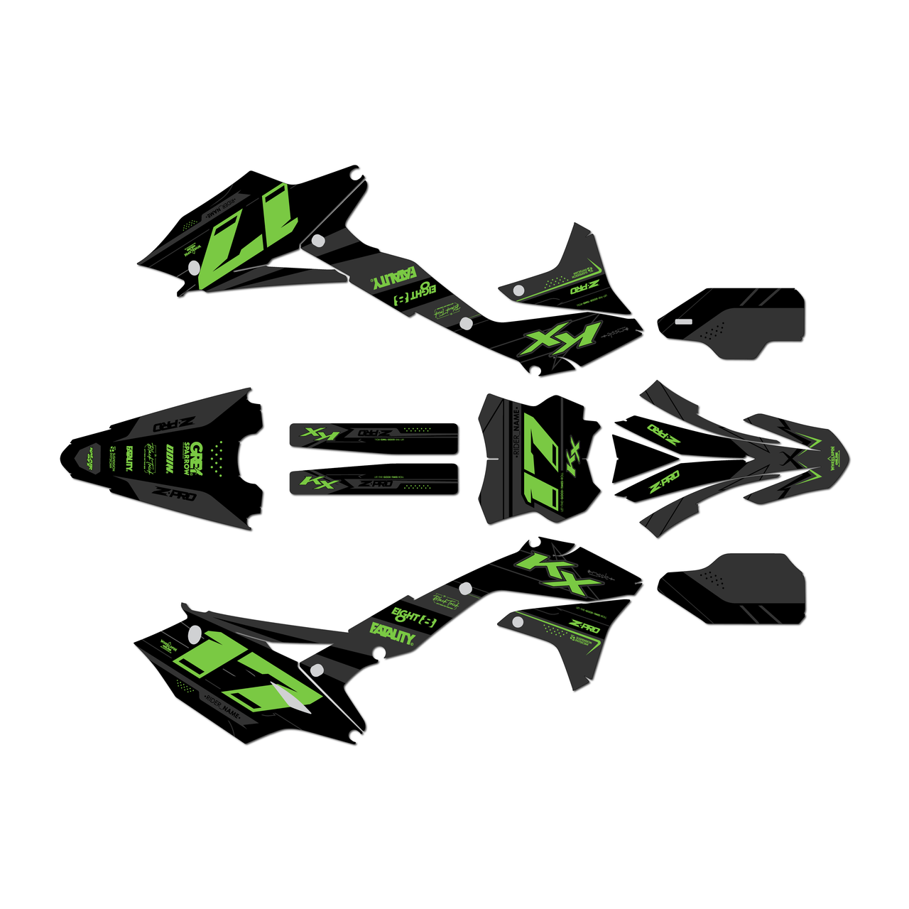 Kawasaki KX450F Graphics Kit (2016-2018) Axis | KalairGFX