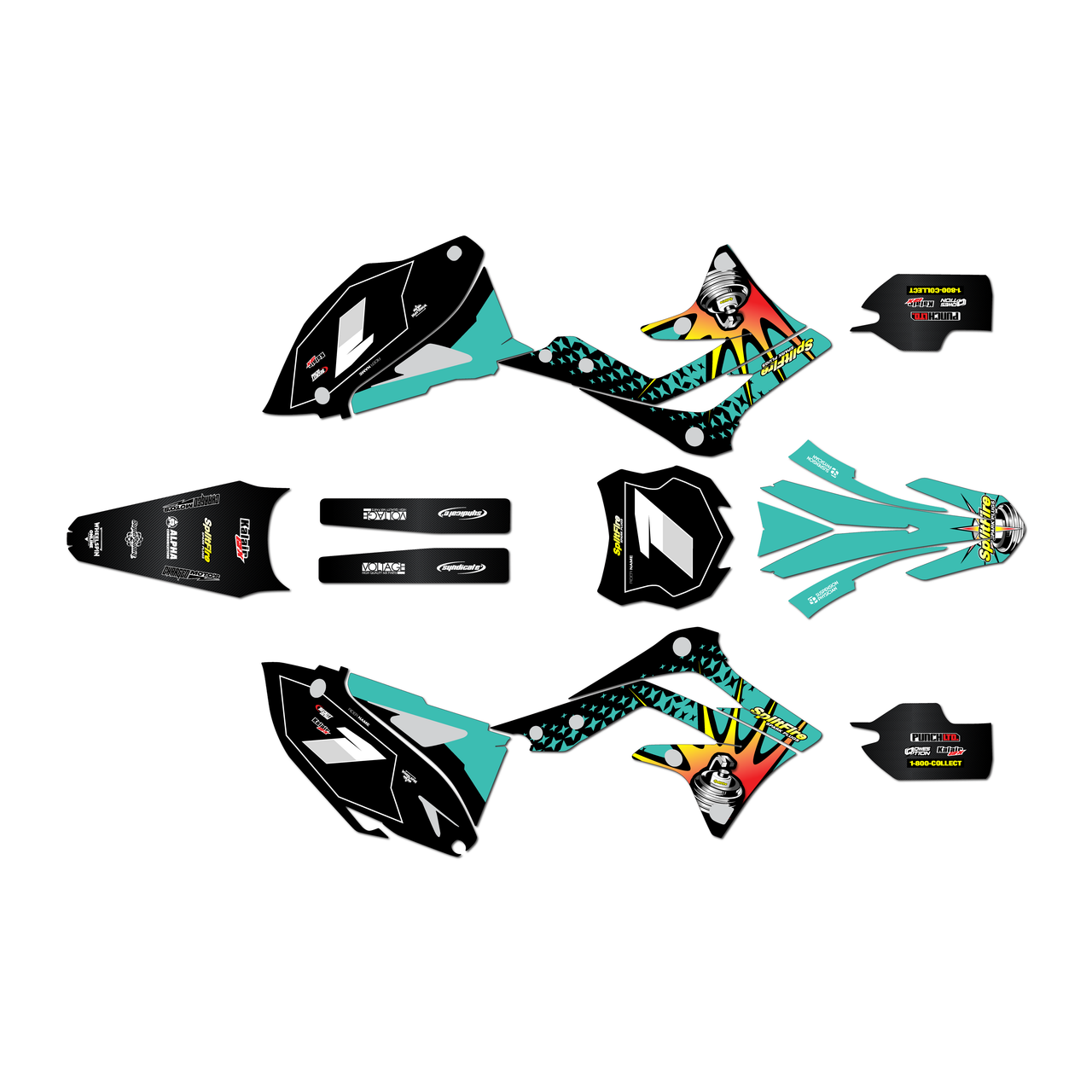 Kawasaki KX450F Graphics Kit (2013-2015) Lancaster |