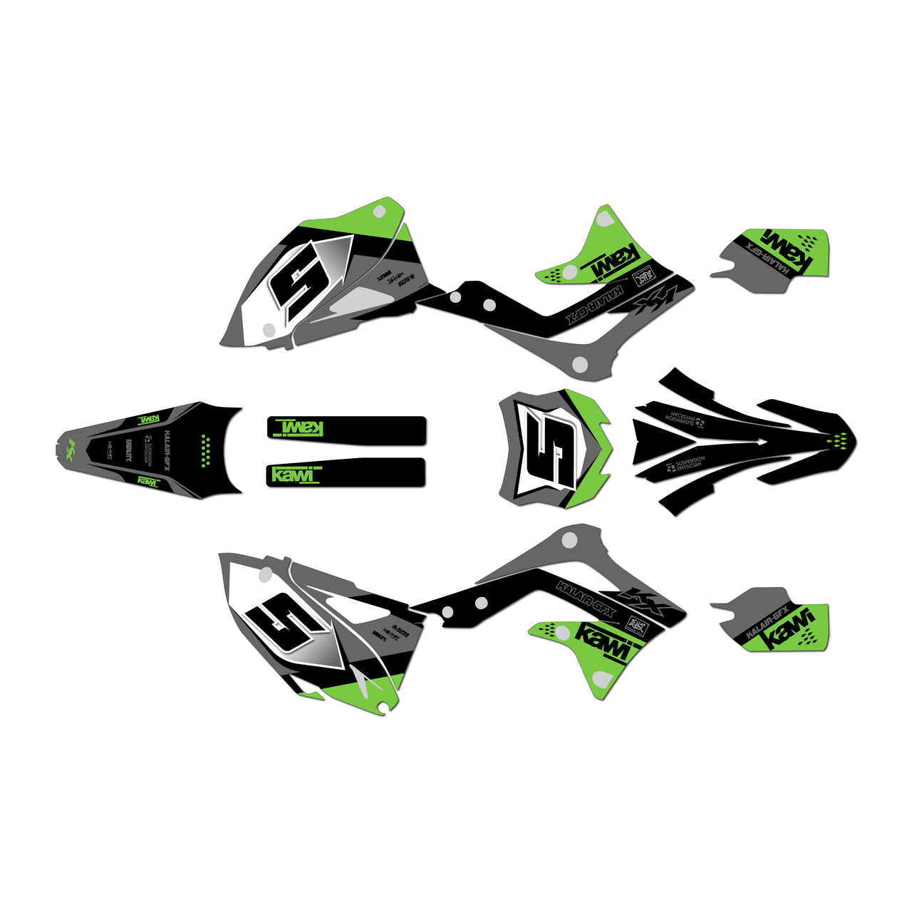 Kawasaki KX450F Graphics Kit (2013-2015) Venom | KalairGFX