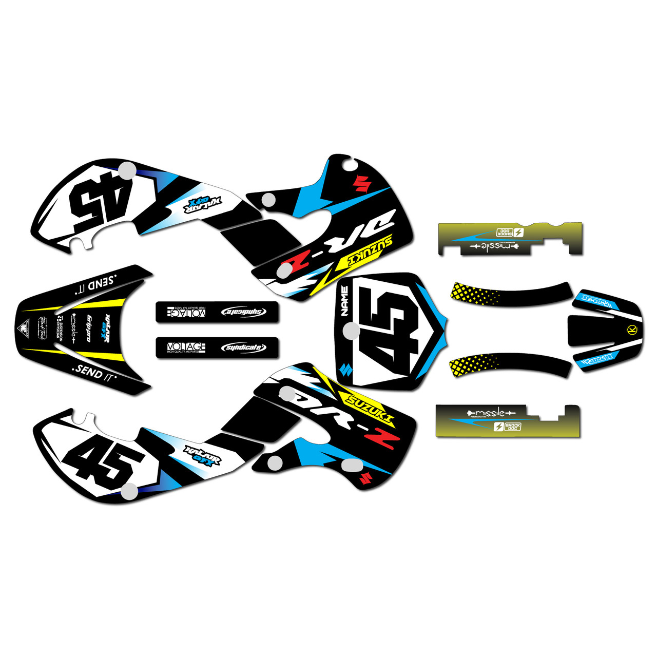 Suzuki DRZ110 Graphics Kit (2000-2009) Division | KalairGFX