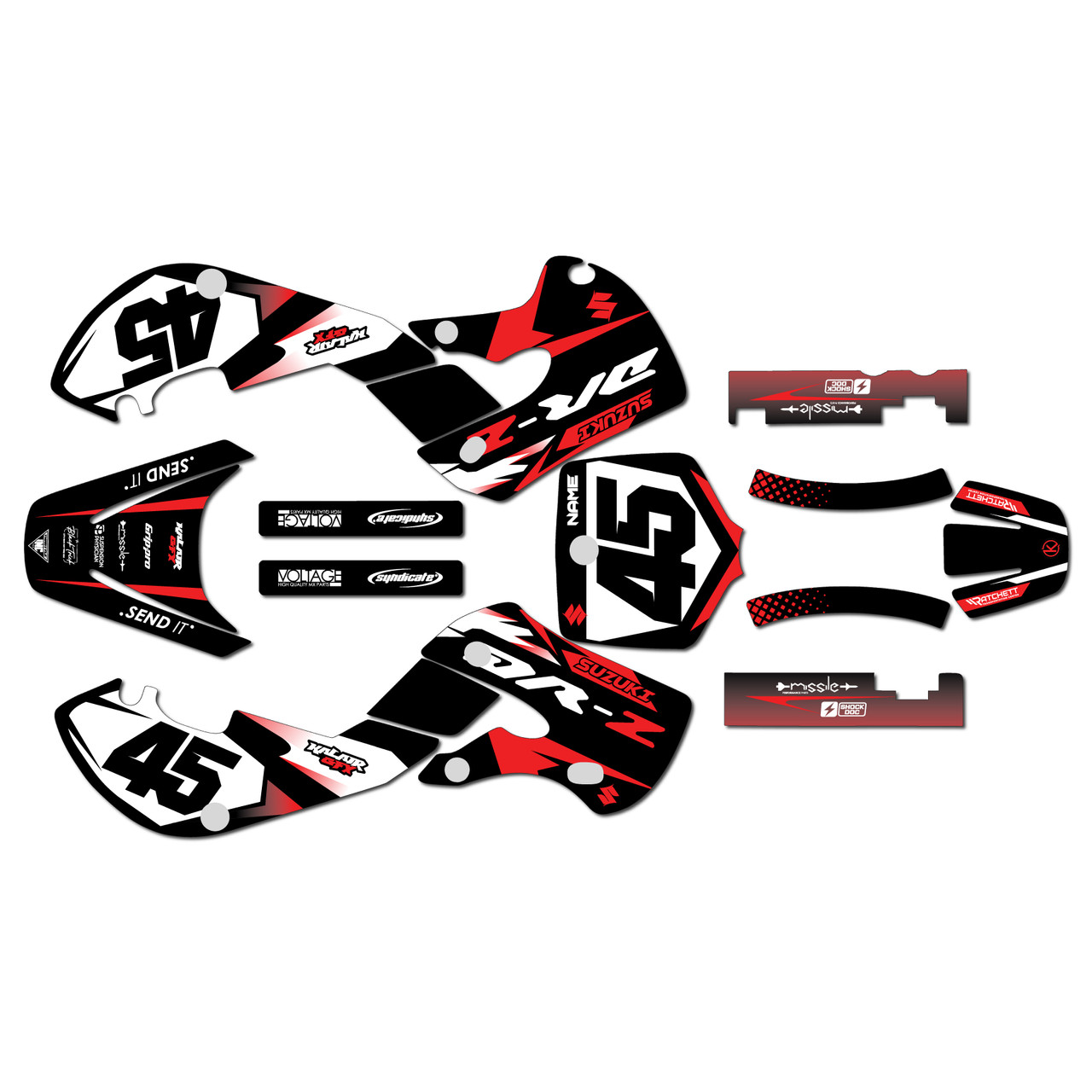 Suzuki DRZ110 Graphics Kit (2000-2009) Division | KalairGFX